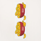 ポテトチップス漫画イラストレーション ヨガマット (正面)