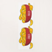 ポテトチップス漫画イラストレーション ヨガマット (裏面)