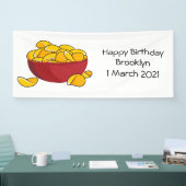 ポテトチップス漫画イラストレーション 横断幕 (トレードショー)