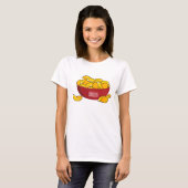 ポテトチップス漫画イラストレーション Tシャツ (正面フル)