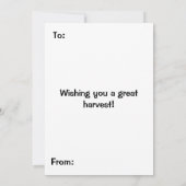 ポテトハーベストガーデニングとフード農業猫 カード (裏面)