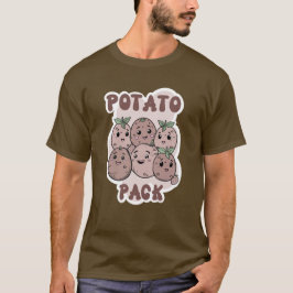 ポテトパックおもしろい群ポテト Tシャツ