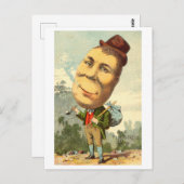 ポテトフェイスの男のヴィンテージ臭 ポストカード (正面/裏面)