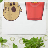 ポテトフライは君がポテトを食べおもしろいる事だ キッチンタオル (折り畳み)