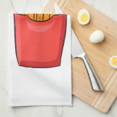 ポテトフライは君がポテトを食べおもしろいる事だ キッチンタオル (四つ折り)