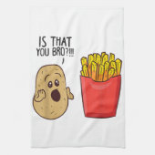ポテトフライは君がポテトを食べおもしろいる事だ キッチンタオル (縦)