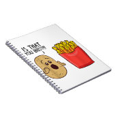 ポテトフライは君がポテトを食べおもしろいる事だ ノートブック (右側)