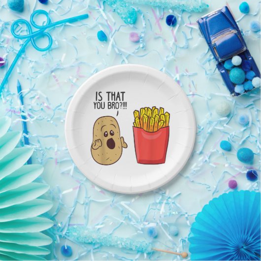 ポテトフライは君がポテトを食べおもしろいる事だ ペーパープレート (パーティー)