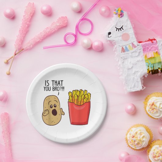 ポテトフライは君がポテトを食べおもしろいる事だ ペーパープレート (パーティー)