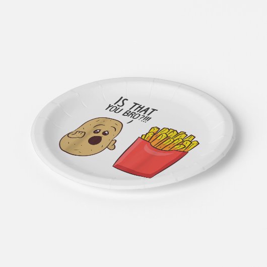 ポテトフライは君がポテトを食べおもしろいる事だ ペーパープレート (アングル)