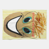 ポテトフライフランスのズストライプキッチンハンドタオル キッチンタオル (横)