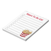 ポテトフランスのチップス揚げフライ揚げファーストフード ノートパッド (回転)