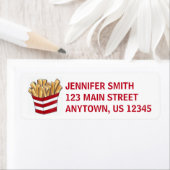 ポテトフランスのチップス揚げフライ揚げファーストフード ラベル (インサイチュ)