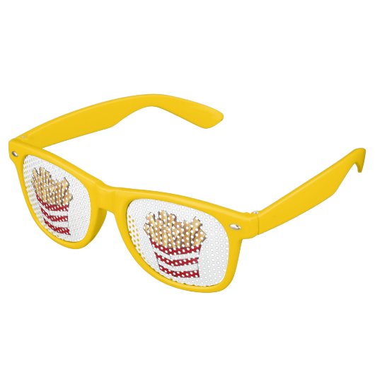 ポテトフランスのチップス揚げフライ揚げファーストフード レトロサングラス (アングル)