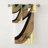 ポテトフランスのフライストライプズ浴室用タオル バスタオルセット (インサイチュ)