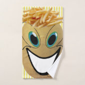 ポテトフランスのフライストライプズ浴室用タオル バスタオルセット (ハンドタオル)