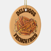 ポテトフランスのフライ揚げジャンクフード セラミックオーナメント (右)