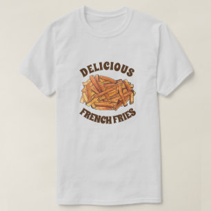 ポテトフランスのフライ揚げジャンクフード Tシャツ
