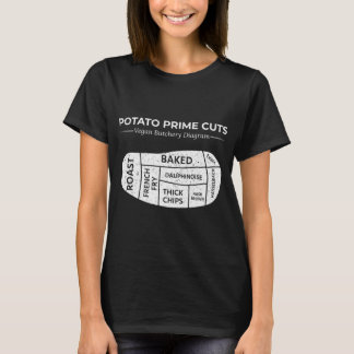 ポテトプライムカットおもしろいビーガン Tシャツ