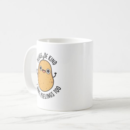 ポテトプーンにピーリングを持って下さい コーヒーマグカップ (正面左)