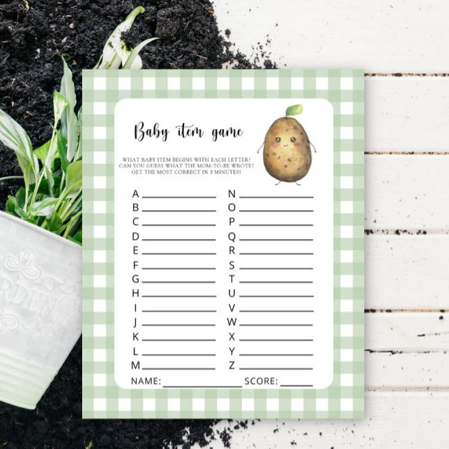 ポテトベビーアイテムのゲーム。赤ちゃんシャワーゲーム (クリエイターアップロード済み)