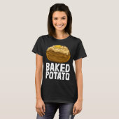 ポテトベーカー焼いたラブウィメンズグルメ Tシャツ (正面フル)