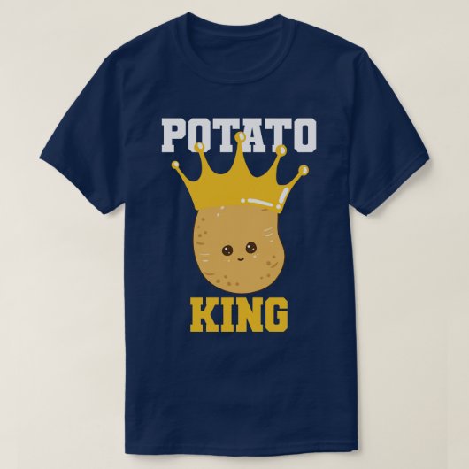 ポテトポテトキングかわいい Tシャツ (デザイン正面)