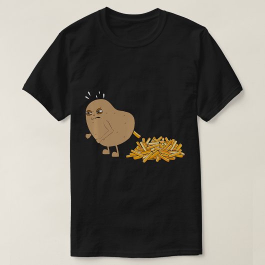 ポテトポテトポテトフライおもしろいリフランスのフポテト値リスト Tシャツ (デザイン正面)