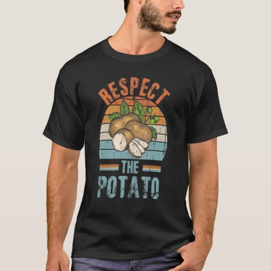 ポテトポテト野菜チップス食費を尊重 Tシャツ (正面)