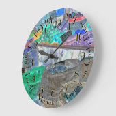 ポテトマーケット抽象芸術バックワードクロックのカスタマイズ ラージ壁時計 (傾斜)