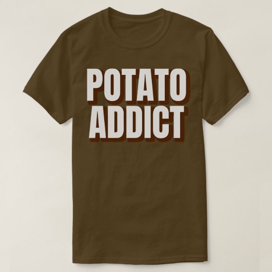 ポテト中毒者 Tシャツ (デザイン正面)