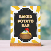 ポテト焼いたバー – アクリルテーブルパーティー用サイン アクリルサイン (ニュートラル)