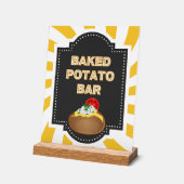 ポテト焼いたバー – アクリルテーブルパーティー用サイン アクリルサイン (傾斜)
