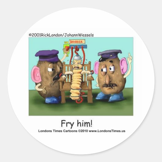 ポテト犯罪者おかしなマグティーカード&ギフト ラウンドシール (正面)