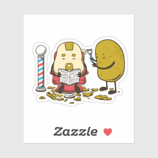 ポテト理容師 シール (シート)