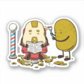 ポテト理容師 シール (正面)