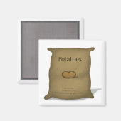 ポテト素朴サックのユーモアのある保存方法 マグネット (正面/裏面)