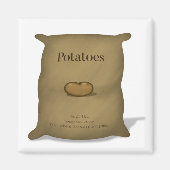 ポテト素朴サックのユーモアのある保存方法 マグネット (正面)