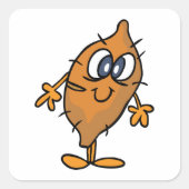 ポテト顔 スクエアシール (正面)