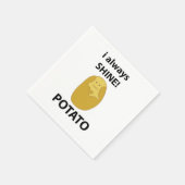 ポテトIいつもジャガイモおもしろいパーティーを照らす スタンダードカクテルナプキン (角)