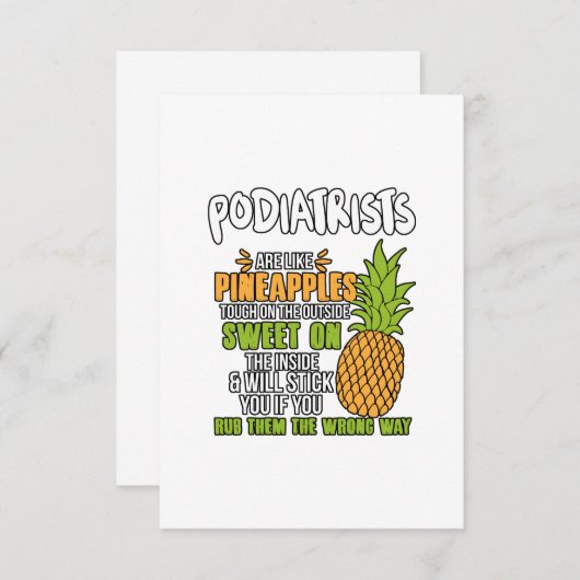 ポディアトリストはパイナップルのようです サンキューカード (正面/裏面)