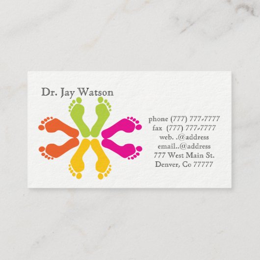 ポディアトリスト整形外科医運命の外科医 名刺 (裏面)