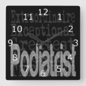 ポディアトリスト超常者 スクエア壁時計 (正面)