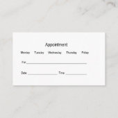 ポディストリスト名刺アポイントメントテンプレート 名刺 (裏面)