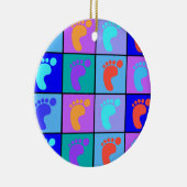 ポディストリスト足パターン セラミックオーナメント (右)