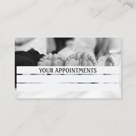 ポディトリストメディカルアポイントメント名刺 予約カード (裏面)