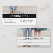 ポディトリストメディカルアポイントメント名刺 予約カード (正面/裏面)