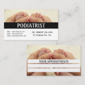 ポディトリストメディカルアポイントメント名刺 予約カード (正面/裏面)