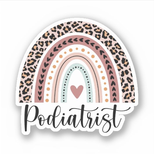 ポディトリストレインボーおもしろいポディトリストギフト シール (正面)