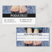 ポディトリスト医療アポイントメント足名刺 予約カード (正面/裏面)